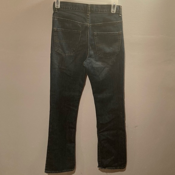 2 PAIRS Children's Place SIZE 14 Slim straight Gray Denim, Bootcut Blue Jean - Picture 5 of 7